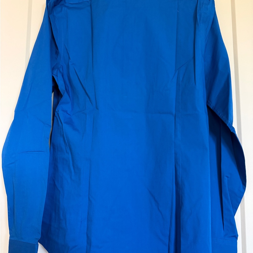 Fitted Express 1MX Men's Blue Dress Shirt - Picture 2 of 3